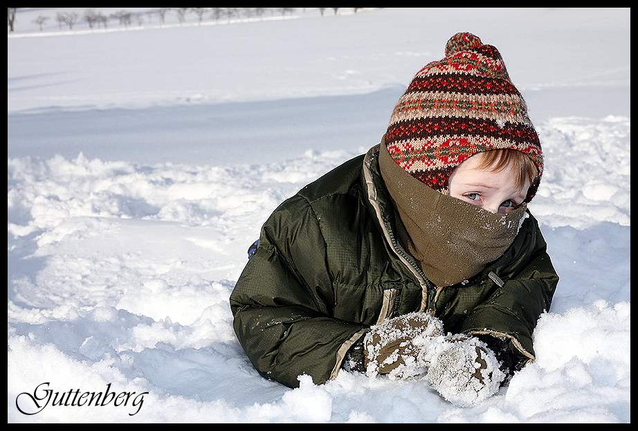 Waiting For Extraction From a  Snow Bank