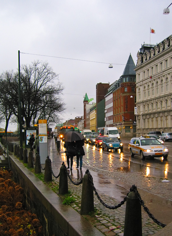 A rainy and windy day in Malm