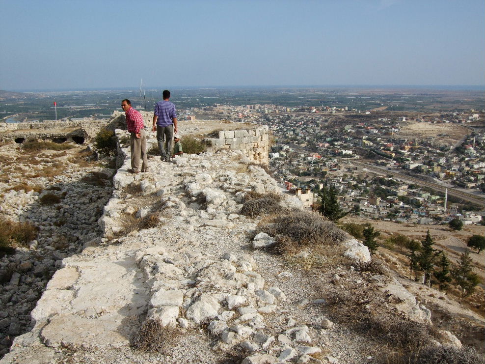 Up on the ramparts--there are no safety fences here.