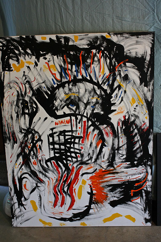 Christines Painting (reminds me of 9-11)