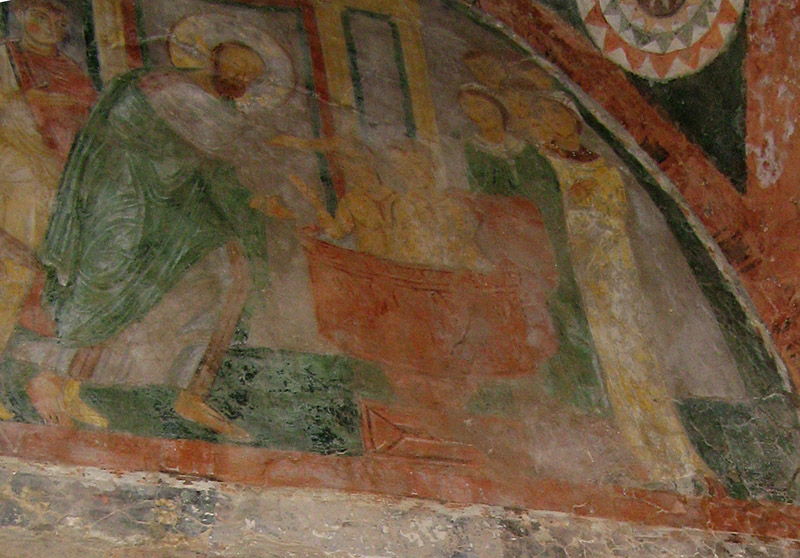 Chapel wall wiith fresco, detail7275