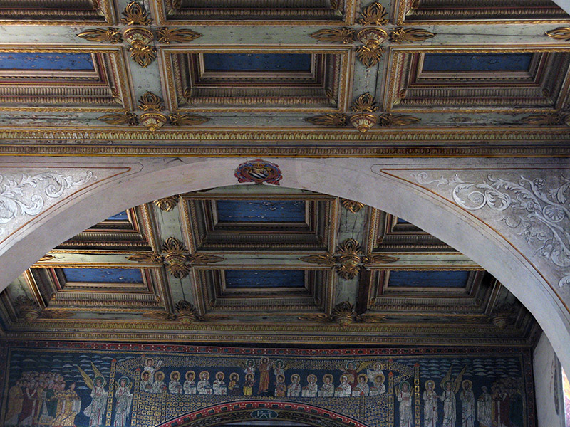 Santa Prassede, ceiling and triumphal arch<br />7297