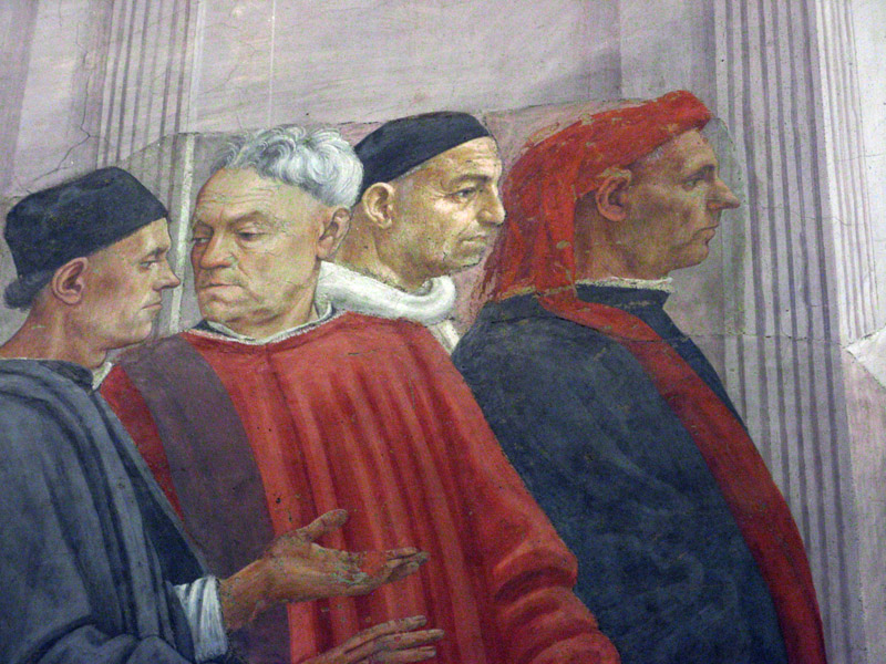 Spectators at the raising of the emporers son<br />Masaccio <br />8169