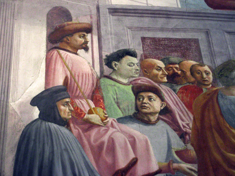 Spectators watch Peter raising the emperors son<br />Masaccio<br />8171