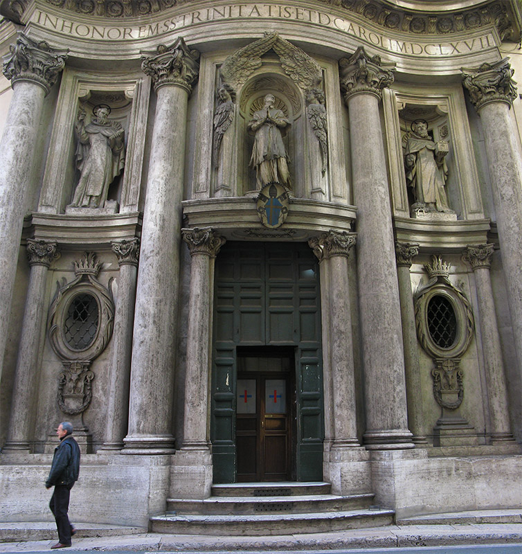 San Carlino, lower facade