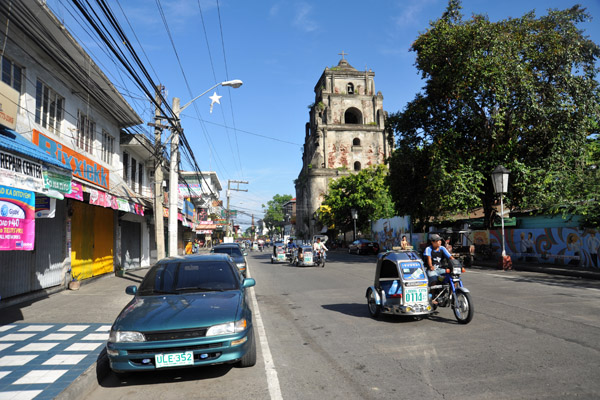 Bonifacio Avenue in Laoag City with the Sinking Bell Tower