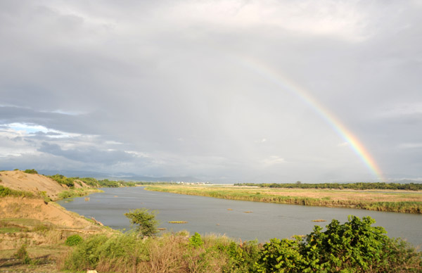 Rainbow over the Laoag River near La Paz
