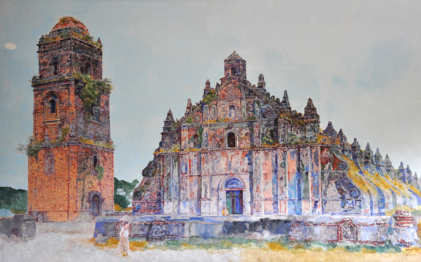 Painting of Paoay Church in the Malacanang of the North