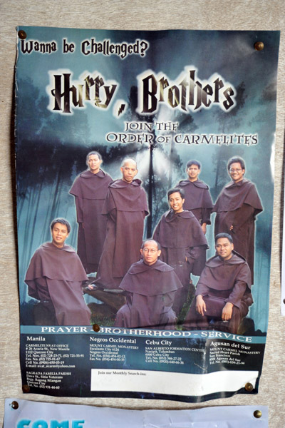 Harry Potter inspired recruitment poster for the Carmelite Brothers