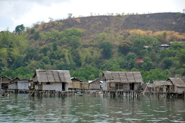 Fishermen's huts built on stilts over the sheltered waters around Culion Town