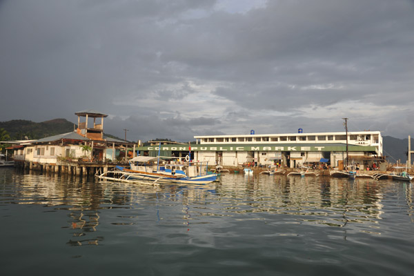 Coron Public Market and waterfront