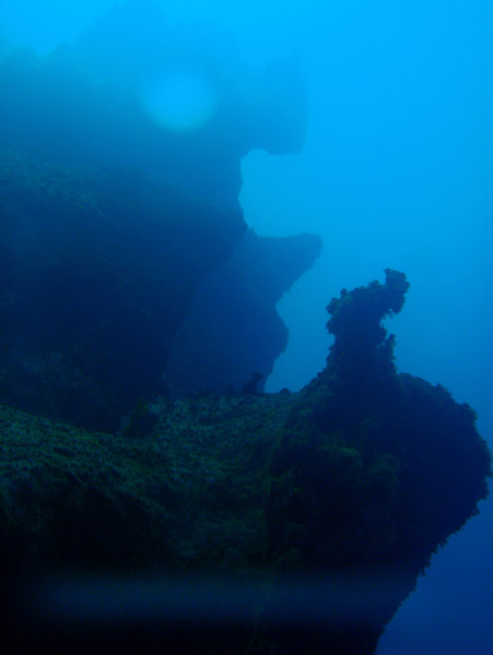 The haze at the bottom of the image is the visible thermocline