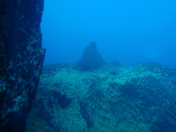 Prominent rock formation, Barracuda Lake