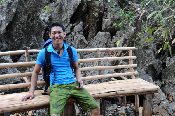 Resting on a bench, Coron Island