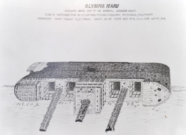 Wreck #2 - Olympia Maru - auxiliary cargo ship of the Imperial Japanese Navy