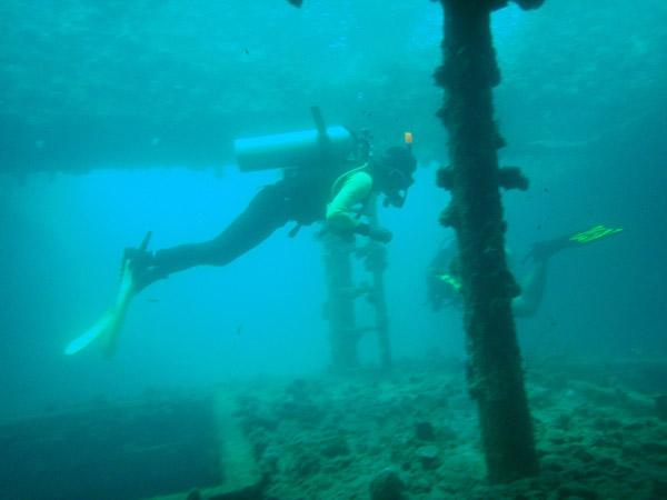 Dennis exploring Olympia Maru