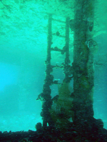 Ladder in the hold of Olympia Maru