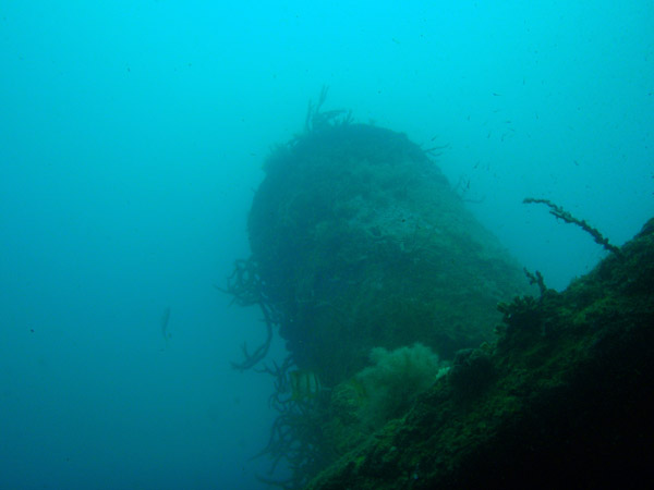 The single stack of the East Tangat Gunboat