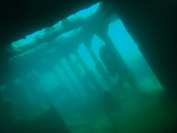 The gunboat is 40m long and max depth is 22m