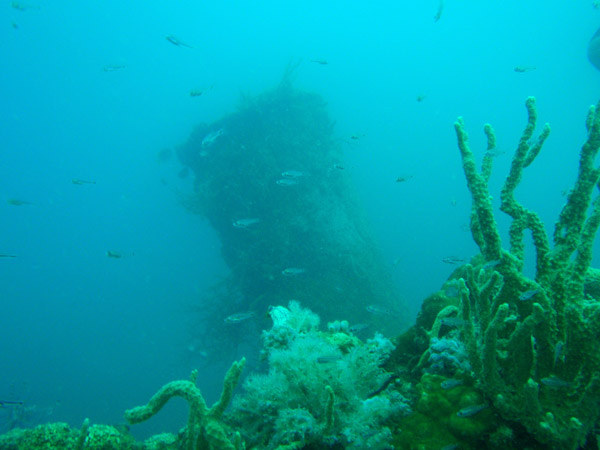 Stack of the East Tangat Gunboat wreck