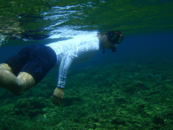 Shallow water, but very clear