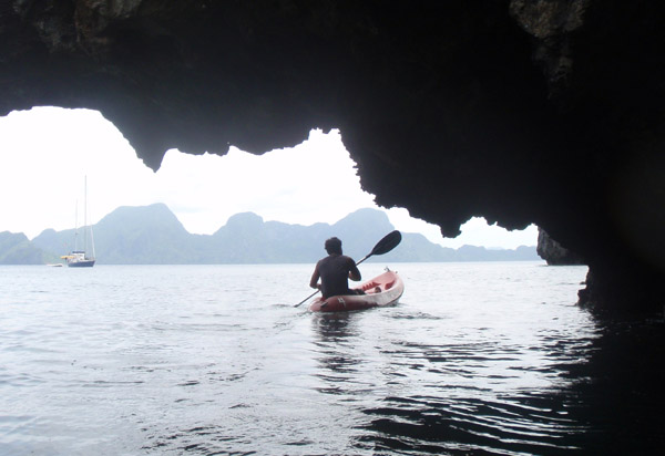 Paddling out of the Small Lagoon to the Big Lagoon