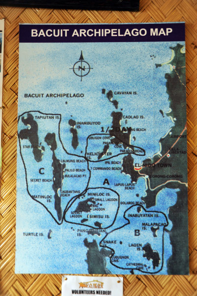 Tour zones of Bacuit Archipelago