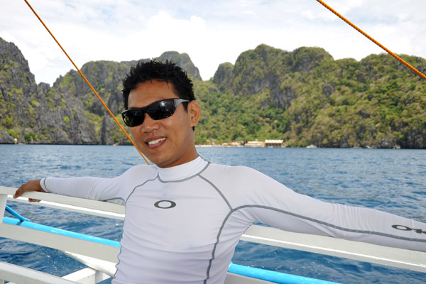 Dennis after the first dive
