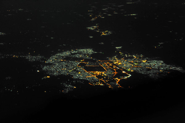 Mosul, Iraq, at night