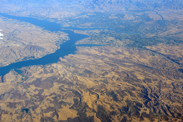 Lake formed by the Karakaya Dam, Southeastern Anatolia Project, Turkey