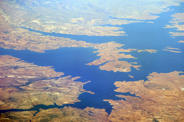 Lake formed by the Keban Dam, Euphrates River, Southeastern Anatolia Project, Turkey