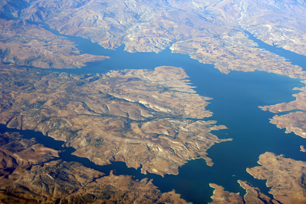 Lake formed by the Keban Dam, Euphrates River, Southeastern Anatolia Project, Turkey