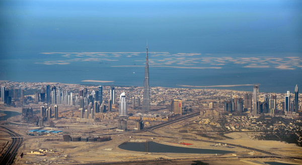 Burj Dubai and The World, Feb 2009