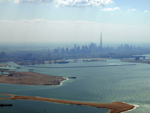 Dubai Skyline with Palm Deira construction