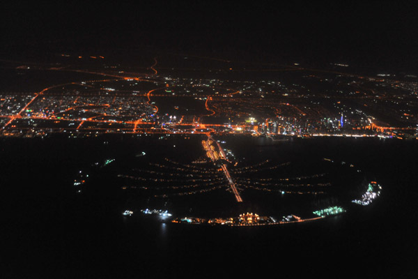 The Palm Jumeirah at night