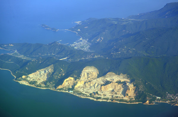 Strip mine on Shodoshima Island near Fukuda, Japan