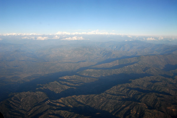 View of the Himalaya from over Dhulikhel, Nepal