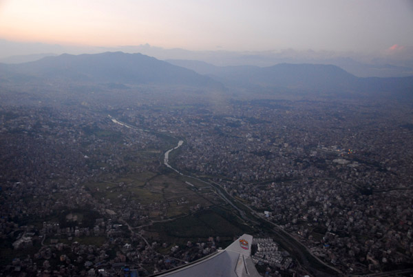 Departing Kathmandu, Nepal