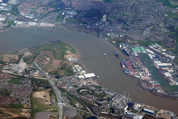 Thames River at Grays, Essex