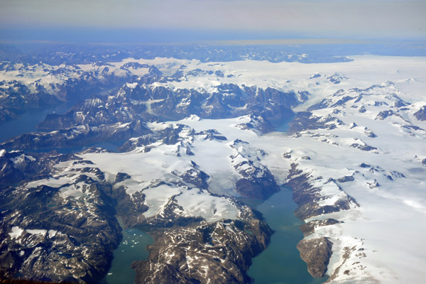 Glaciers and fjords, southeast Greenland