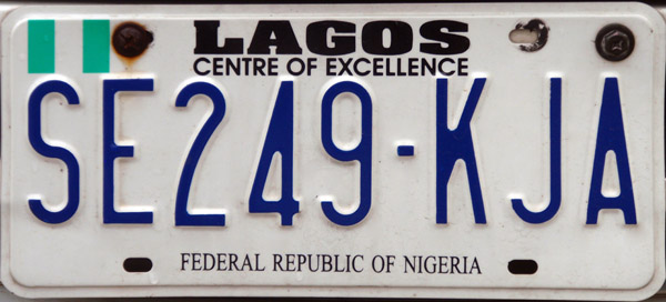 Federal Republic of Nigeria license plate, Lagos State