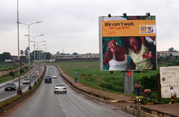 The road from Lagos Airport to Ikeja