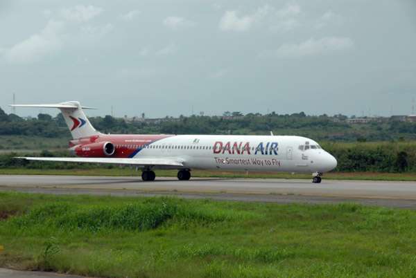 Dana Air MD-80 (5N-SAI) at Lagos, Nigeria