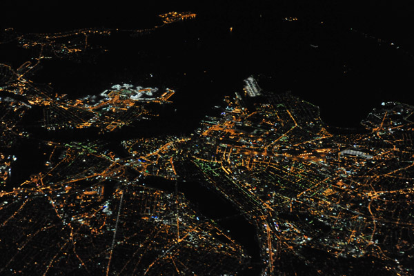 Boston, Massachusetts, at night