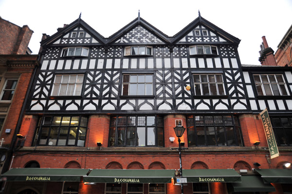 Bacchanalia Restaurant & Bar in an old building on Chapels Walk, Manchester,