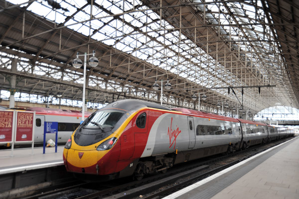 Virgin train at Manchester Piccadilly