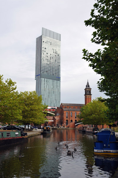 The Manchester Hilton with the Bridgewater Canal