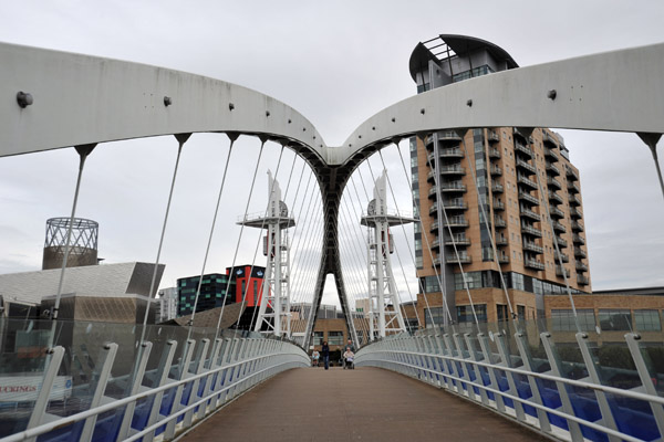 Crossing the Lowry Millennium Bridge