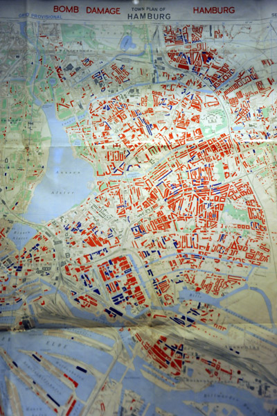 World War II bomb damage assessment of Hamburg