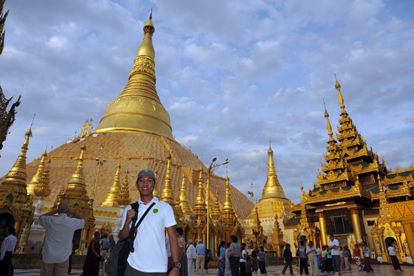 Dennis at Shwedagon Pagoda, Yangon